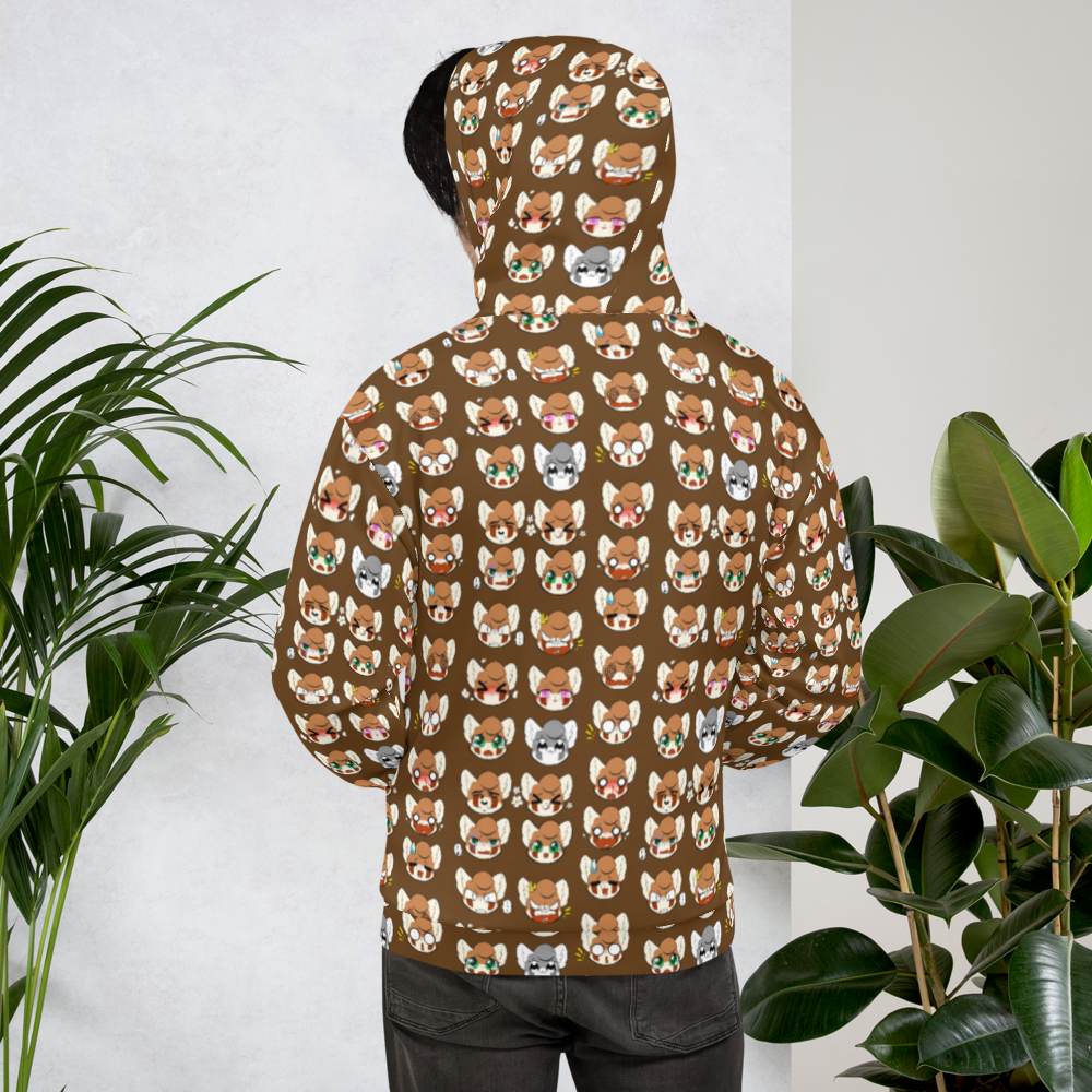 Harvest Faces All-Over Print Unisex Hoodie