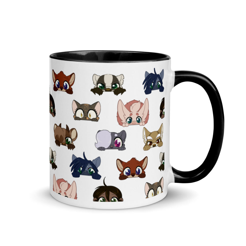 Peeking Profiles Colorful Mug