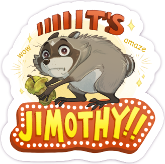 Jimothy Vinyl Die-cut Stickers