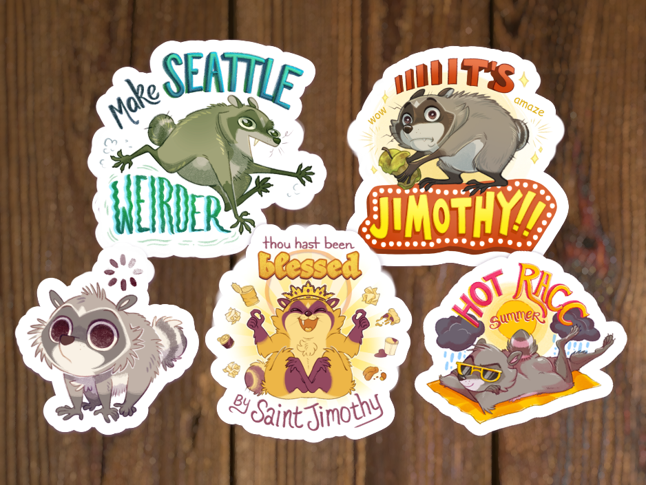 Jimothy Vinyl Die-cut Stickers