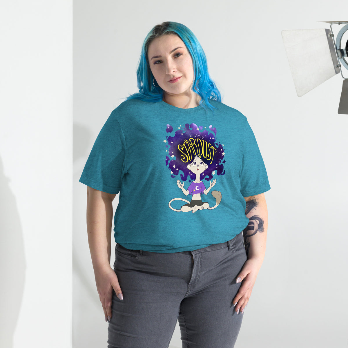 Ainsley "I Am Stardust" T-Shirt - Non-Binary Pride Flag Variant