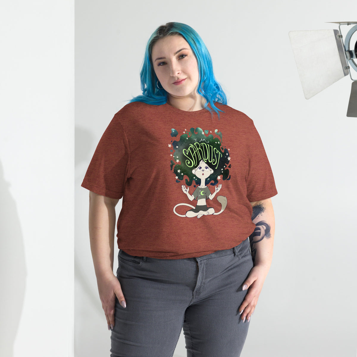 Ainsley "I Am Stardust" T-Shirt - Agender Pride Flag Variant