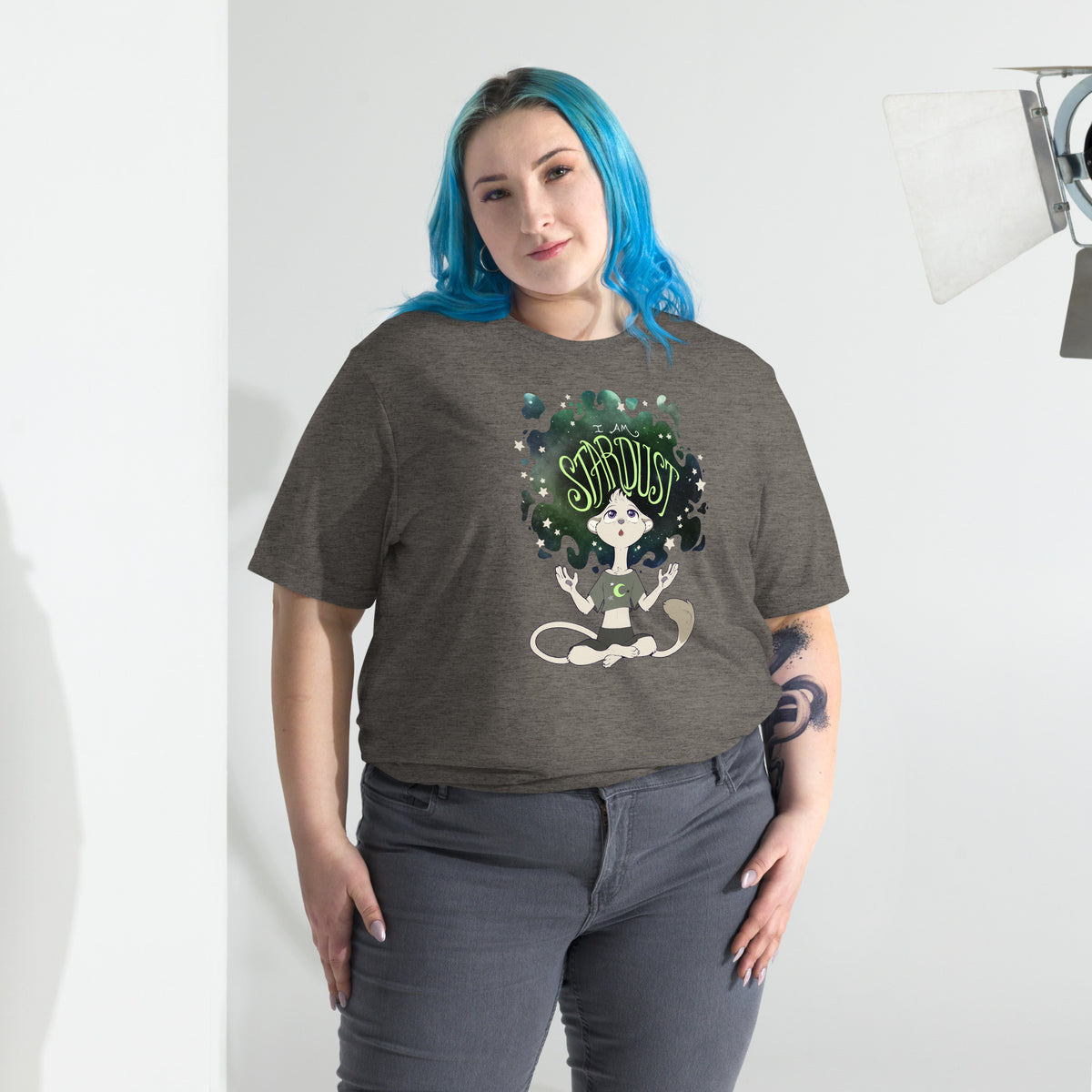 Ainsley "I Am Stardust" T-Shirt - Agender Pride Flag Variant