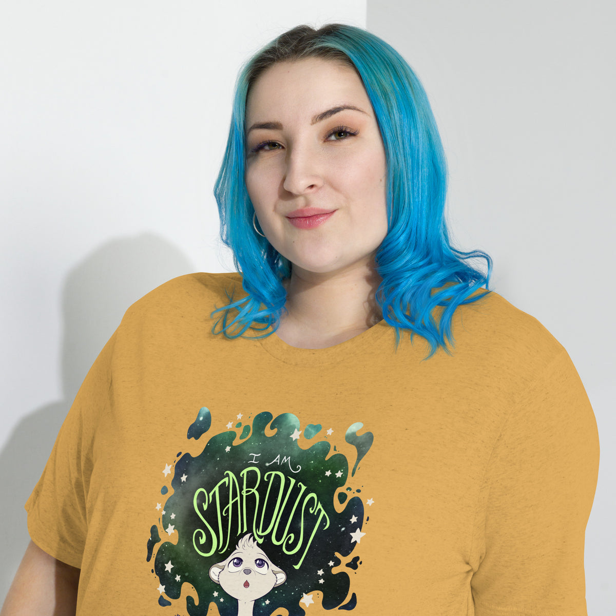 Ainsley "I Am Stardust" T-Shirt - Agender Pride Flag Variant