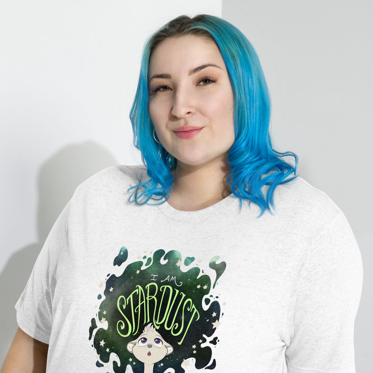 Ainsley "I Am Stardust" T-Shirt - Agender Pride Flag Variant