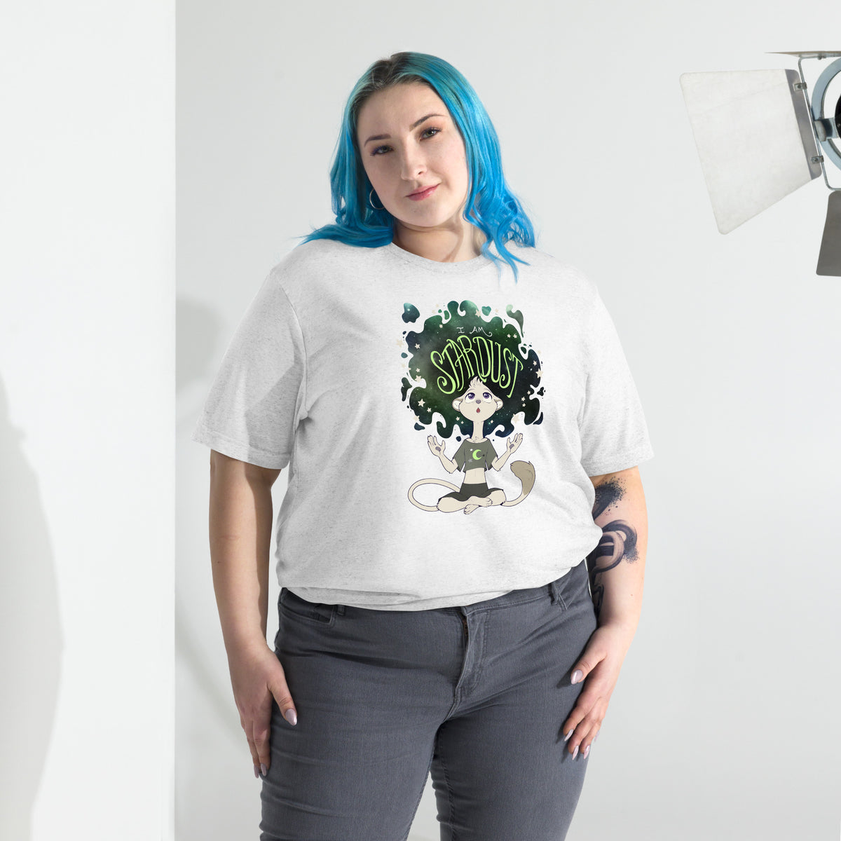 Ainsley "I Am Stardust" T-Shirt - Agender Pride Flag Variant