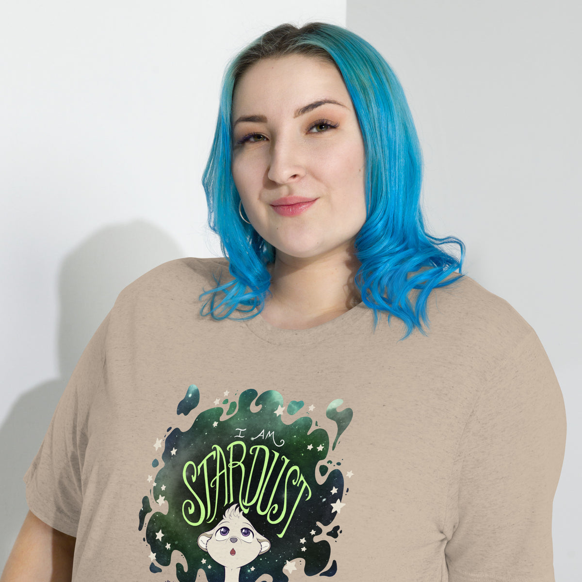 Ainsley "I Am Stardust" T-Shirt - Agender Pride Flag Variant