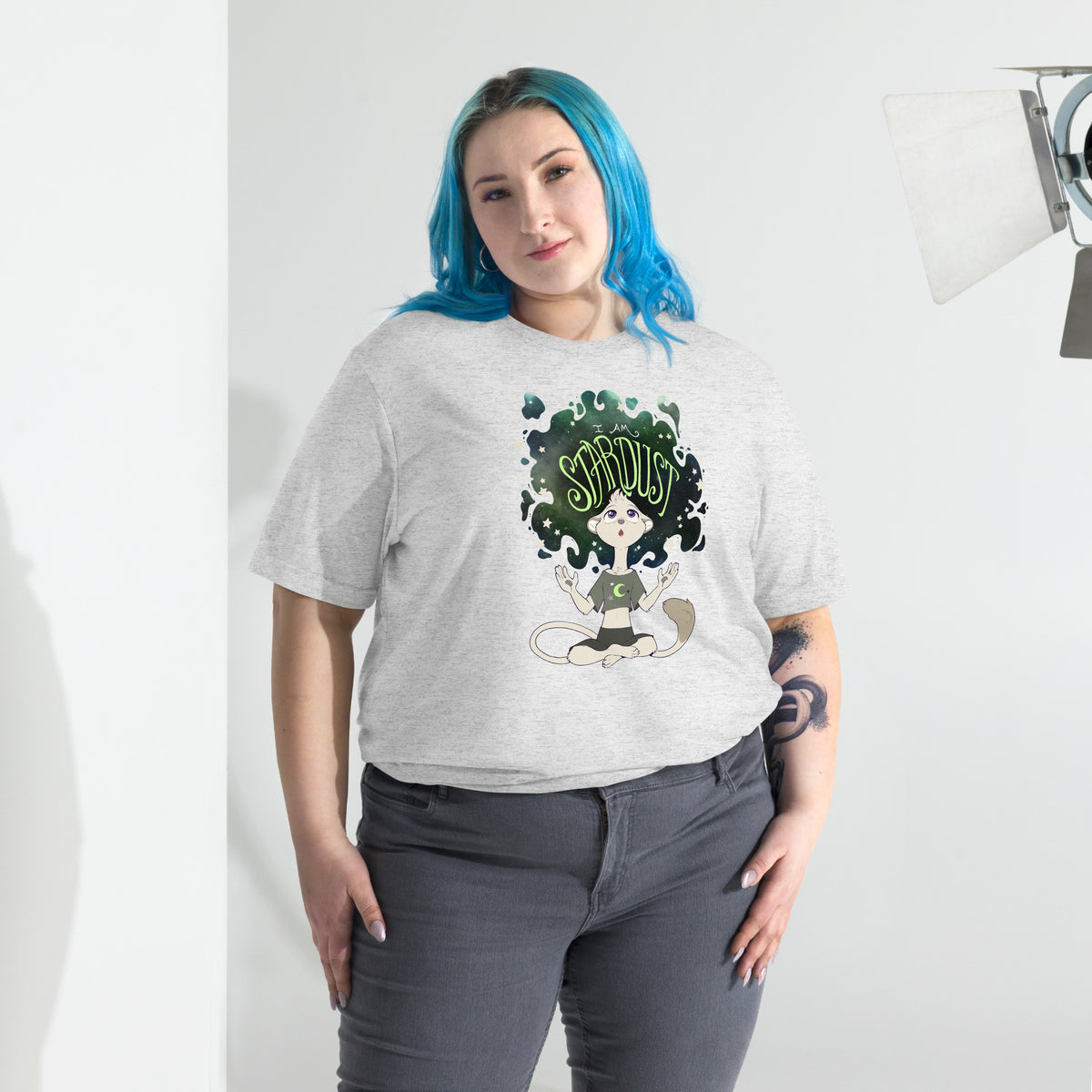 Ainsley "I Am Stardust" T-Shirt - Agender Pride Flag Variant