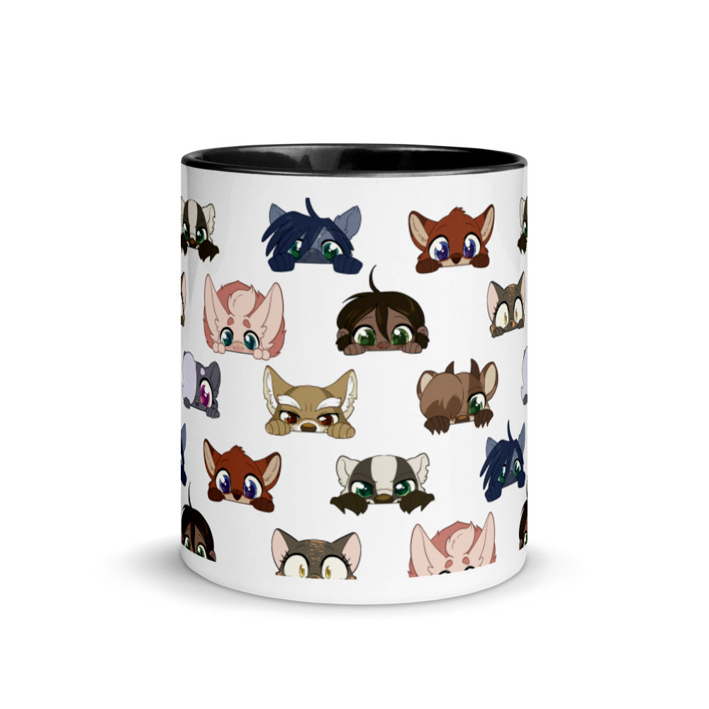 Peeking Profiles Colorful Mug