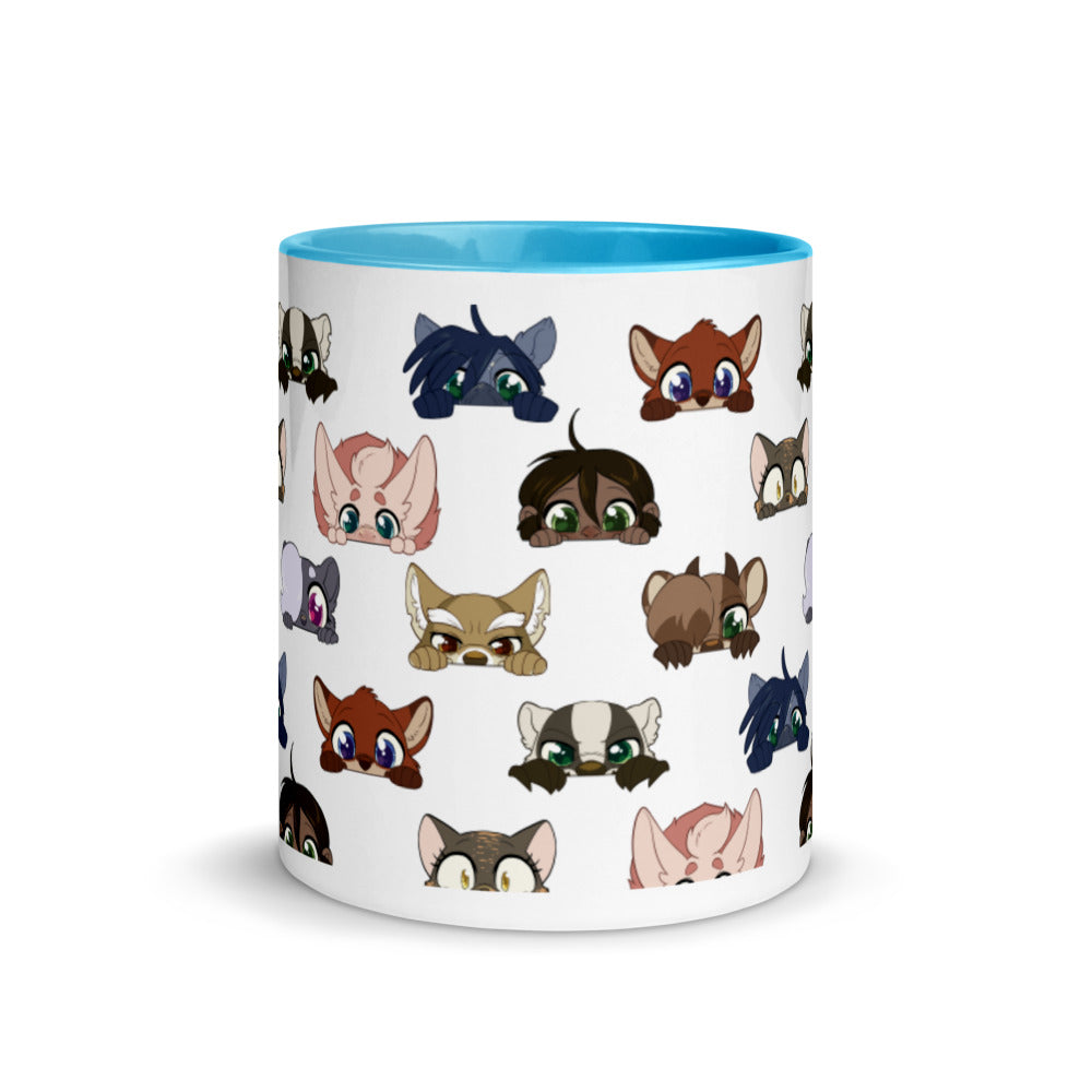 Peeking Profiles Colorful Mug