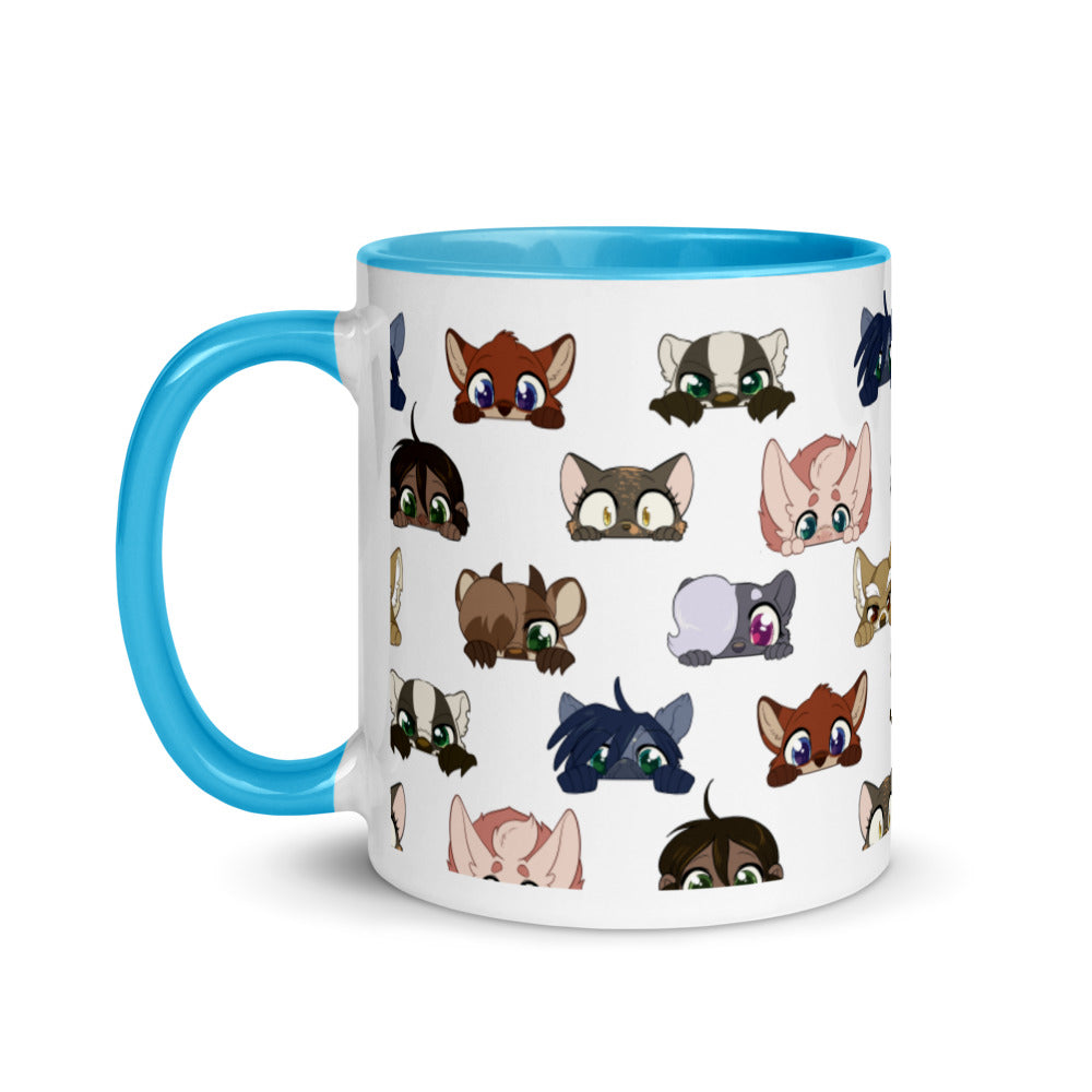 Peeking Profiles Colorful Mug