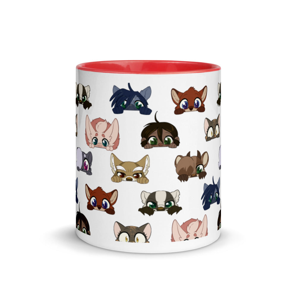 Peeking Profiles Colorful Mug