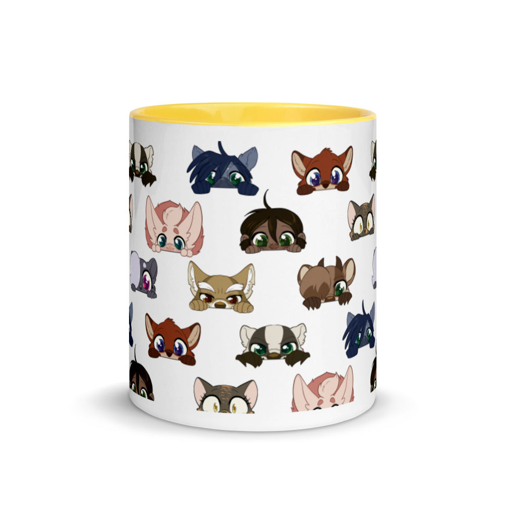 Peeking Profiles Colorful Mug